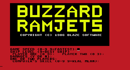 Buzzard Ramjets Title Screen